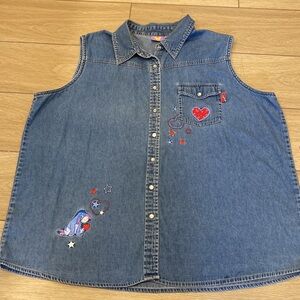 Vintage Denim Disney Eeyore Vest